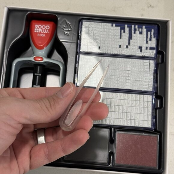 2000 Plus Heavy Duty Custom Print Kit Stamp Address Black & Red Ink Pads - Picture 6 of 8